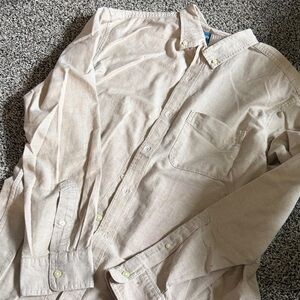 Old Navy Beige/Tan Long Sleeve Button-Down Shirt